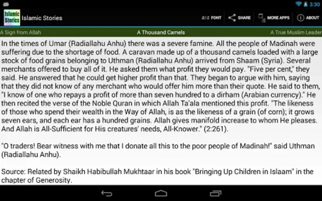 Islamic Stories android App screenshot 1